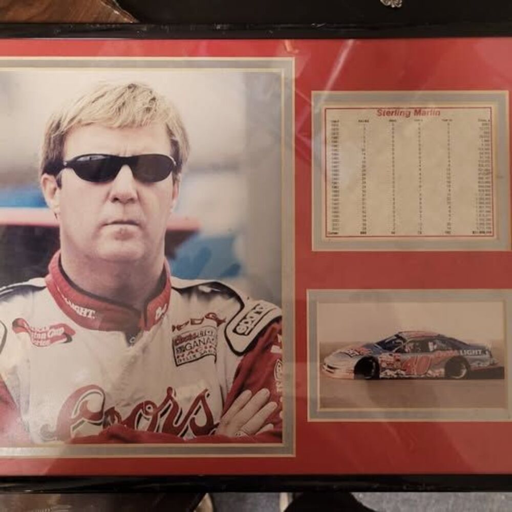 Sterling Marlin NASCAR Framed Photo and Career Stats Display